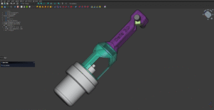 Skärmbild av CAD design av hängande montering av stor statuslampa